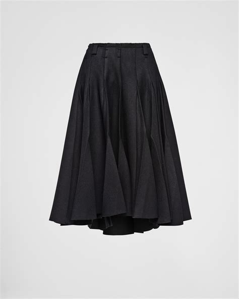 prada skirt with train|prada black pleated skirt.